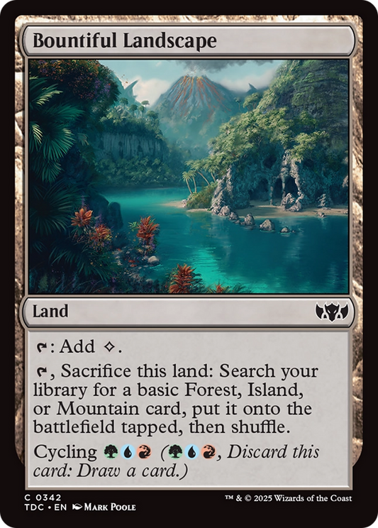 Bountiful Landscape (TDC-342) - Tarkir: Dragonstorm Commander - Premium MTG Single from Wizards of the Coast - Just $0.08! Shop now at Game Crave Tournament Store
