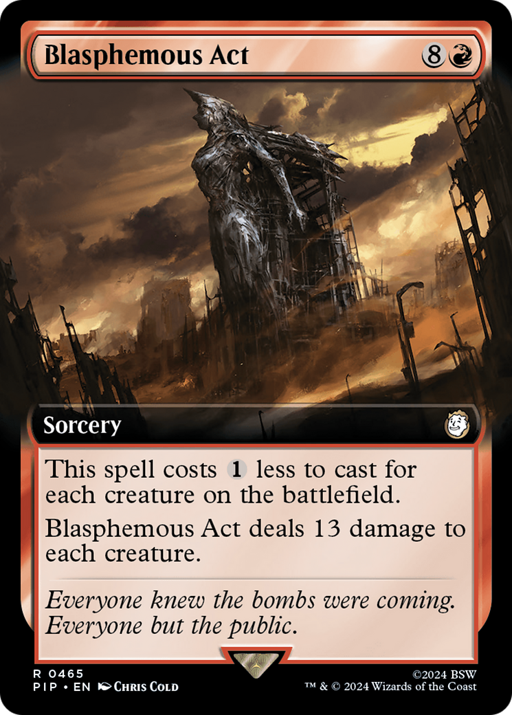 Blasphemous Act (PIP-465) - Fallout: (Extended Art) - Premium MTG Single from Wizards of the Coast - Just $4.07! Shop now at Game Crave Tournament Store