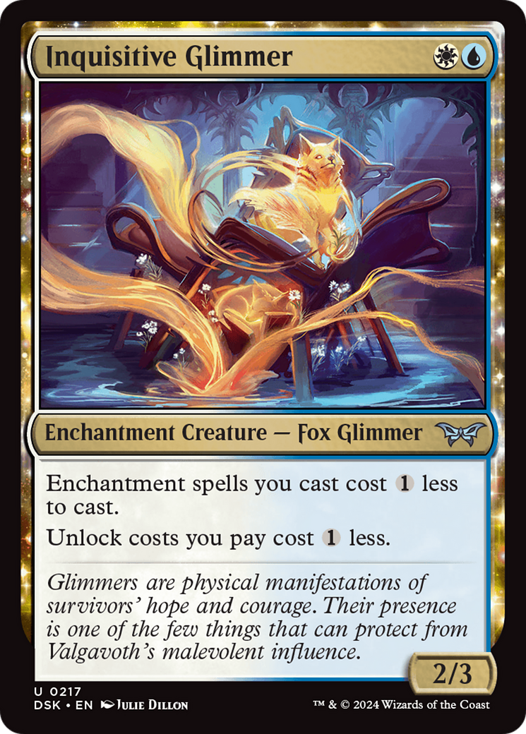 Inquisitive Glimmer (DSK-217) - Duskmourn: House of Horror: (nyxtouched) Foil - Premium MTG Single from Wizards of the Coast - Just $0.27! Shop now at Game Crave Tournament Store