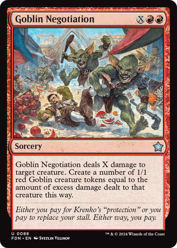 Goblin Negotiation (FDN-088) - Foundations - Premium MTG Single from Wizards of the Coast - Just $0.25! Shop now at Game Crave Tournament Store