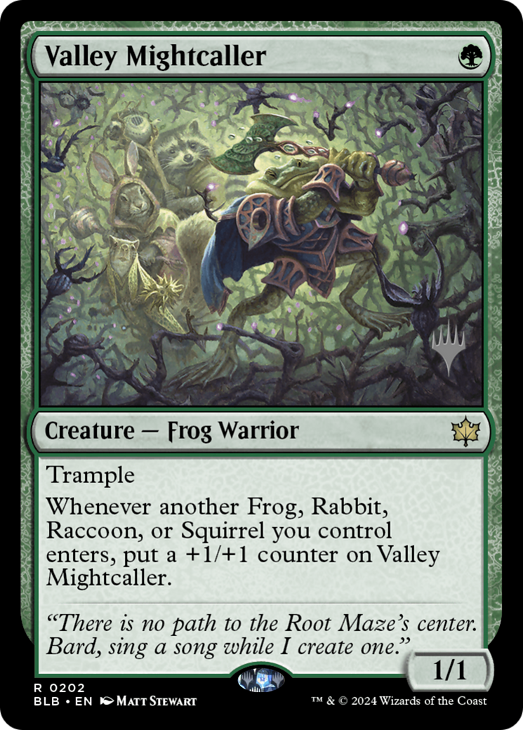 Valley Mightcaller (PBLB-202P) - Bloomburrow Promos Foil - Premium MTG Single from Wizards of the Coast - Just $1.06! Shop now at Game Crave Tournament Store