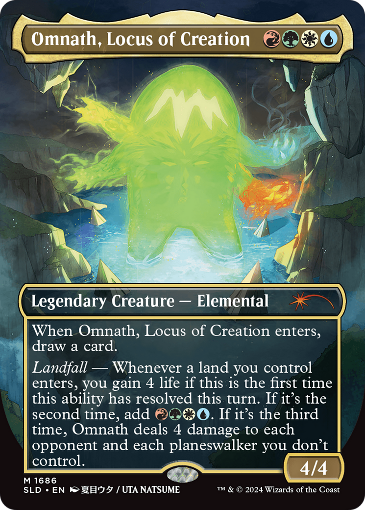 Omnath, Locus of Creation (SLD-1686) - Secret Lair Drop (Borderless) Foil - Premium MTG Single from Wizards of the Coast - Just $4.01! Shop now at Game Crave Tournament Store