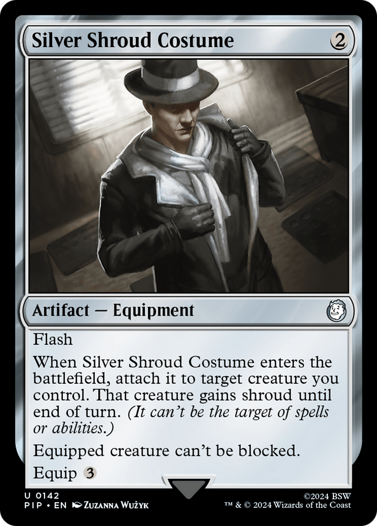 Silver Shroud Costume (PIP-142) - Fallout Foil - Premium MTG Single from Wizards of the Coast - Just $12.77! Shop now at Game Crave Tournament Store