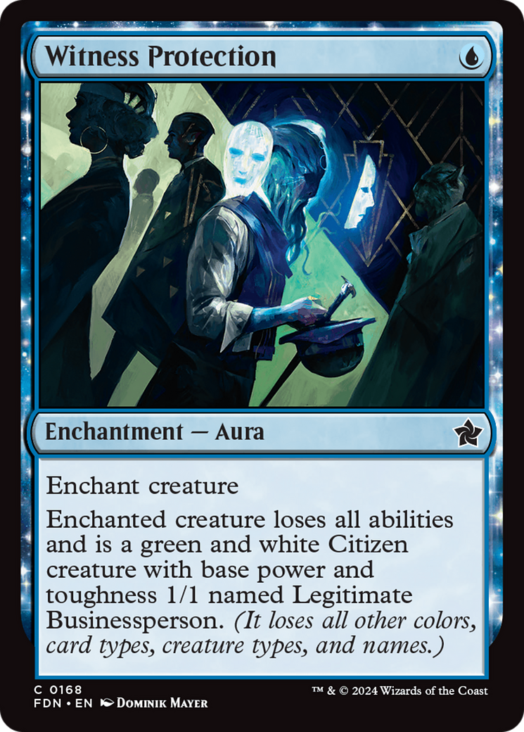 Witness Protection (FDN-168) - Foundations Foil - Premium MTG Single from Wizards of the Coast - Just $0.25! Shop now at Game Crave Tournament Store