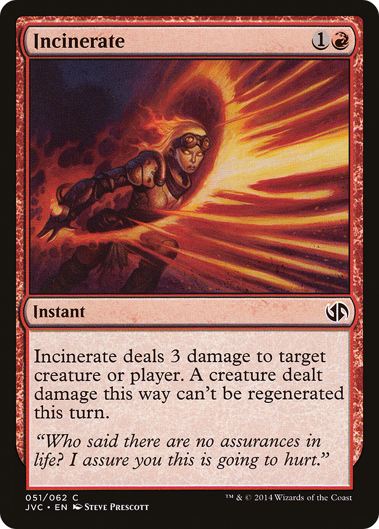 Incinerate (JVC-051) - Duel Decks Anthology: Jace vs. Chandra