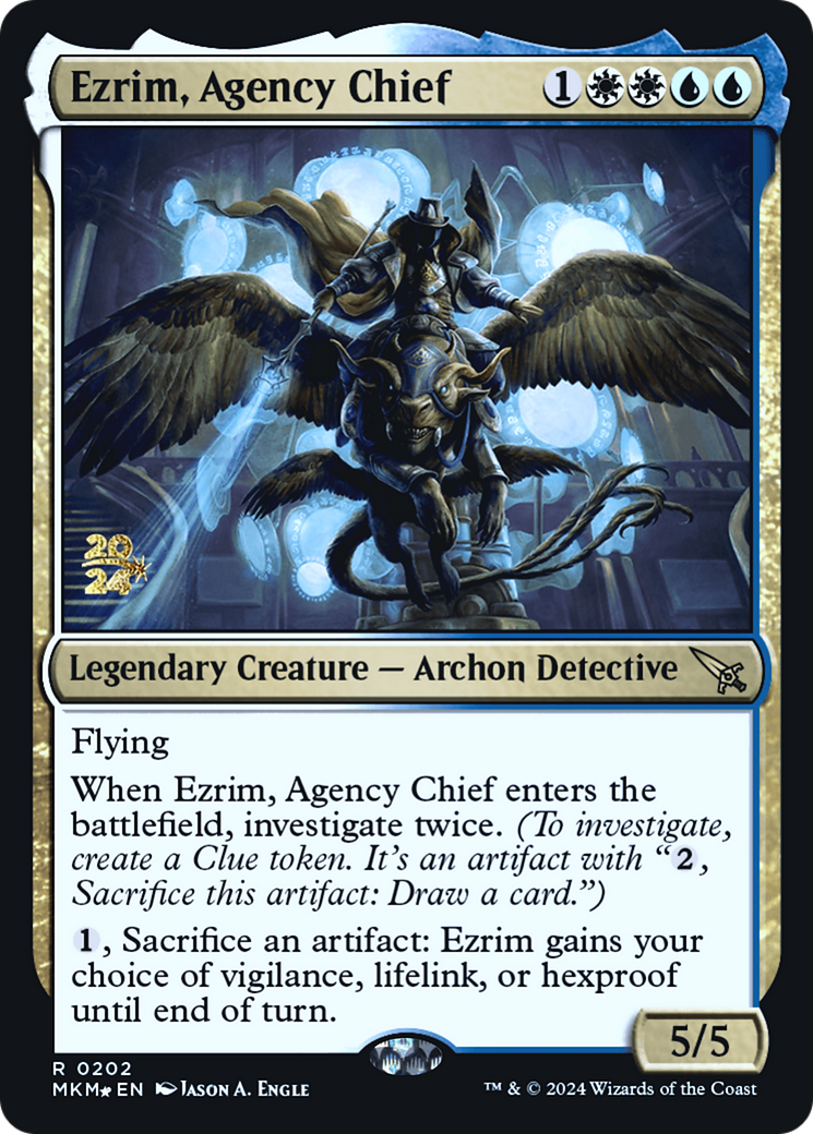 Ezrim, Agency Chief (PMKM-202S) - Murders at Karlov Manor Promos Foil - Premium MTG Single from Wizards of the Coast - Just $0.45! Shop now at Game Crave Tournament Store