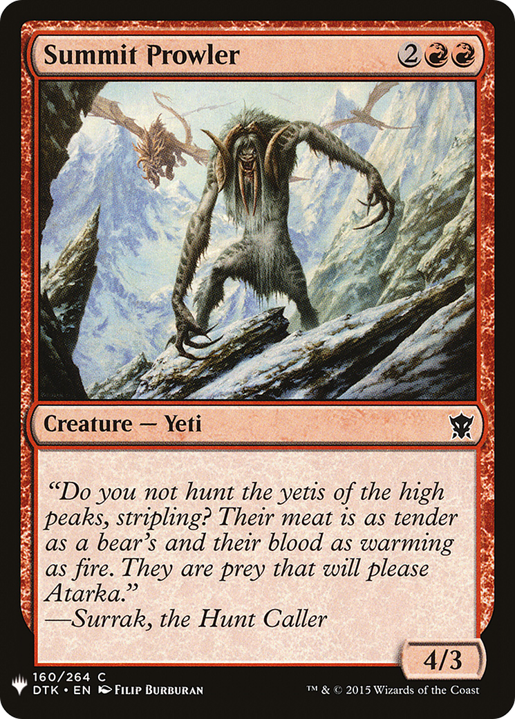 Summit Prowler (MB1-1073) - Mystery Booster