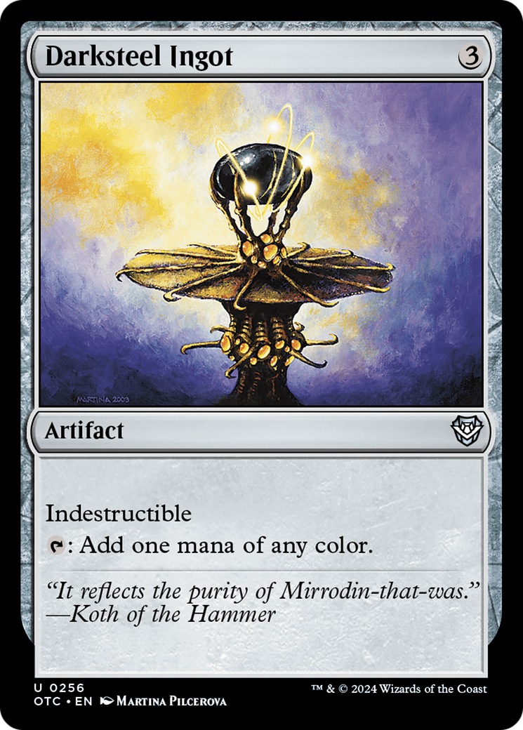 Darksteel Ingot (OTC-256) - Outlaws of Thunder Junction Commander - Premium MTG Single from Wizards of the Coast - Just $0.25! Shop now at Game Crave Tournament Store