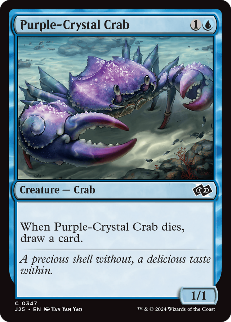 Purple-Crystal Crab (-347) - Foundations Jumpstart - Premium MTG Single from Wizards of the Coast - Just $0.25! Shop now at Game Crave Tournament Store