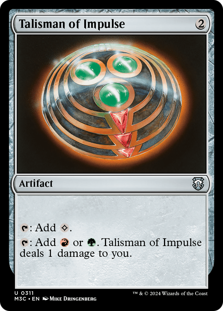 Talisman of Impulse (M3C-311) - Modern Horizons 3 Commander - Premium MTG Single from Wizards of the Coast - Just $0.26! Shop now at Game Crave Tournament Store