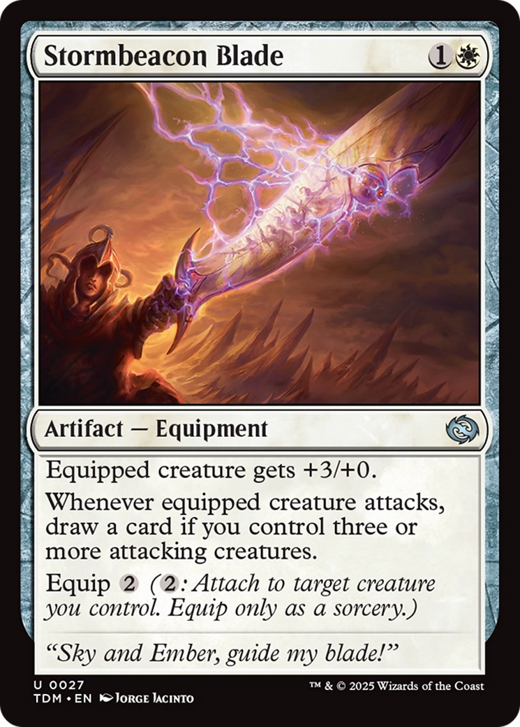 Stormbeacon Blade (TDM-027) - Tarkir: Dragonstorm - Premium MTG Single from Wizards of the Coast - Just $0.08! Shop now at Game Crave Tournament Store