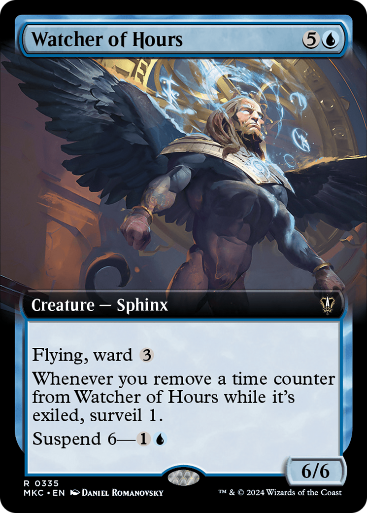 Watcher of Hours (MKC-335) - Murders at Karlov Manor Commander: (Extended Art) - Premium MTG Single from Wizards of the Coast - Just $0.25! Shop now at Game Crave Tournament Store