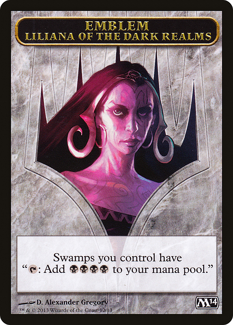 Liliana of the Dark Realms Emblem (TM14-012) - Magic 2014 Tokens