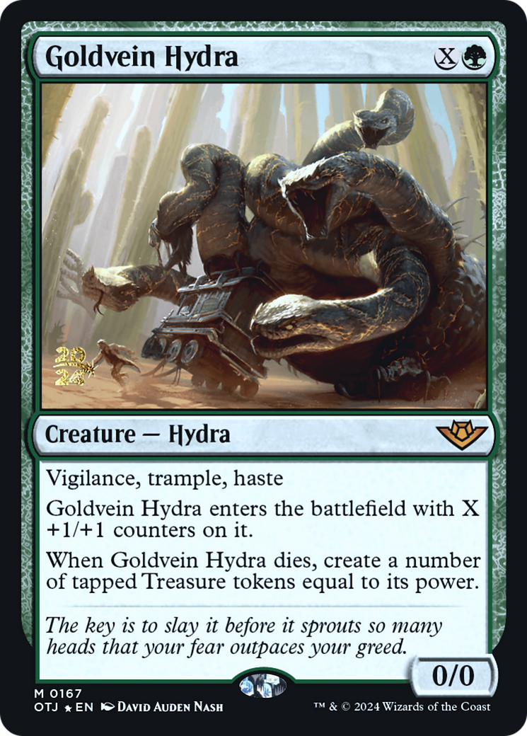 Goldvein Hydra (POTJ-167S) - Outlaws of Thunder Junction Promos Foil - Premium MTG Single from Wizards of the Coast - Just $10.49! Shop now at Game Crave Tournament Store