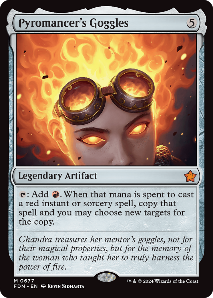 Pyromancer's Goggles (FDN-677) - Foundations - Premium MTG Single from Wizards of the Coast - Just $0.51! Shop now at Game Crave Tournament Store