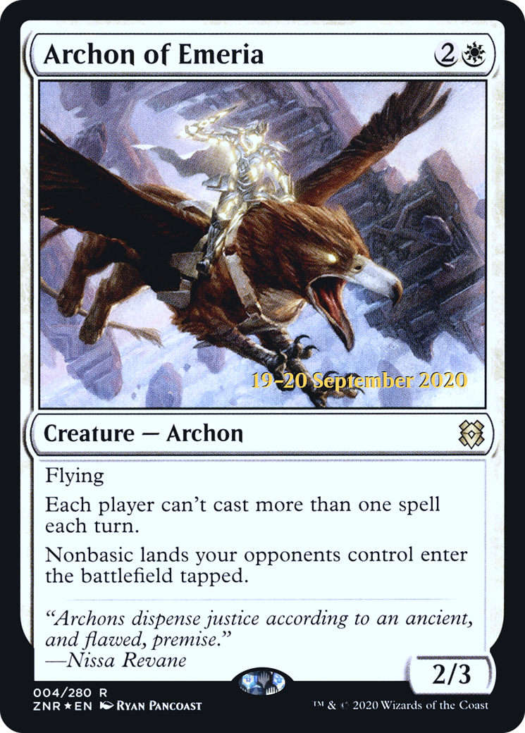 Archon of Emeria (PZNR-04S) - Zendikar Rising Promos Foil