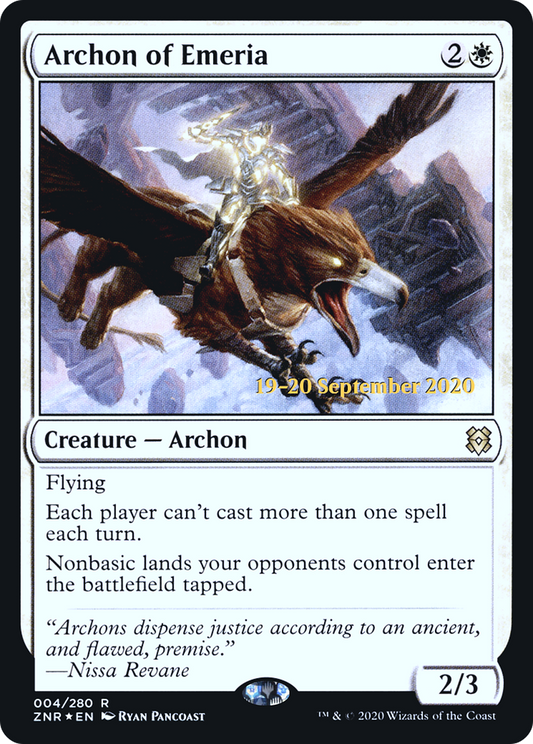 Archon of Emeria (PZNR-04S) - Zendikar Rising Promos Foil