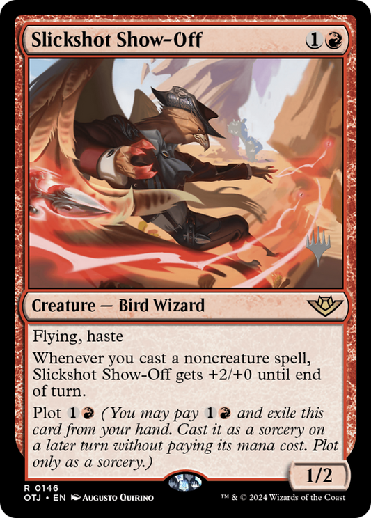 Slickshot Show-Off (POTJ-146P) - Outlaws of Thunder Junction Promos Foil - Premium MTG Single from Wizards of the Coast - Just $7.38! Shop now at Game Crave Tournament Store