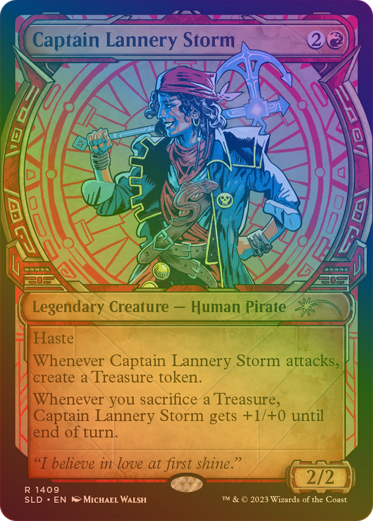 Captain Lannery Storm (SLD-1409★) - Secret Lair Drop: (Showcase) Foil - Premium MTG Single from Wizards of the Coast - Just $5.71! Shop now at Game Crave Tournament Store