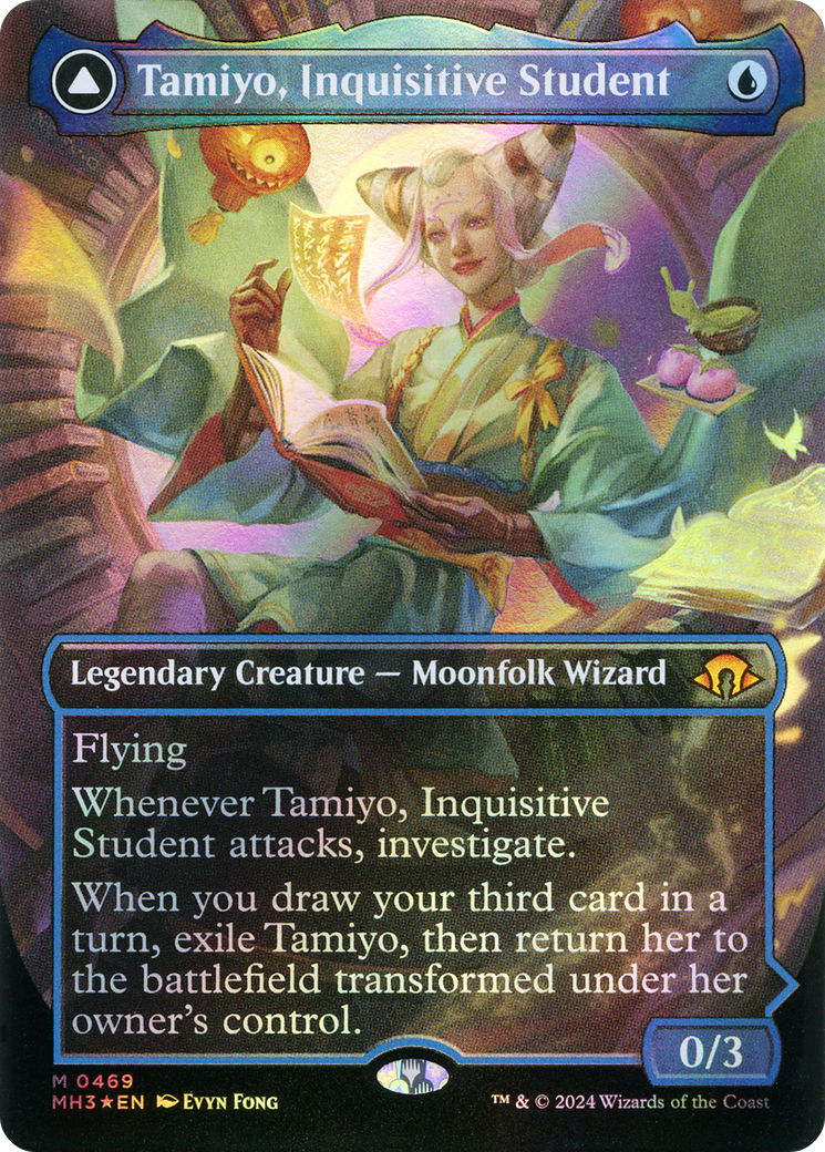 Tamiyo, Inquisitive Student // Tamiyo, Seasoned Scholar (MH3-469) - Modern Horizons 3 (Borderless) Foil - Premium MTG Single from Wizards of the Coast - Just $58.38! Shop now at Game Crave Tournament Store