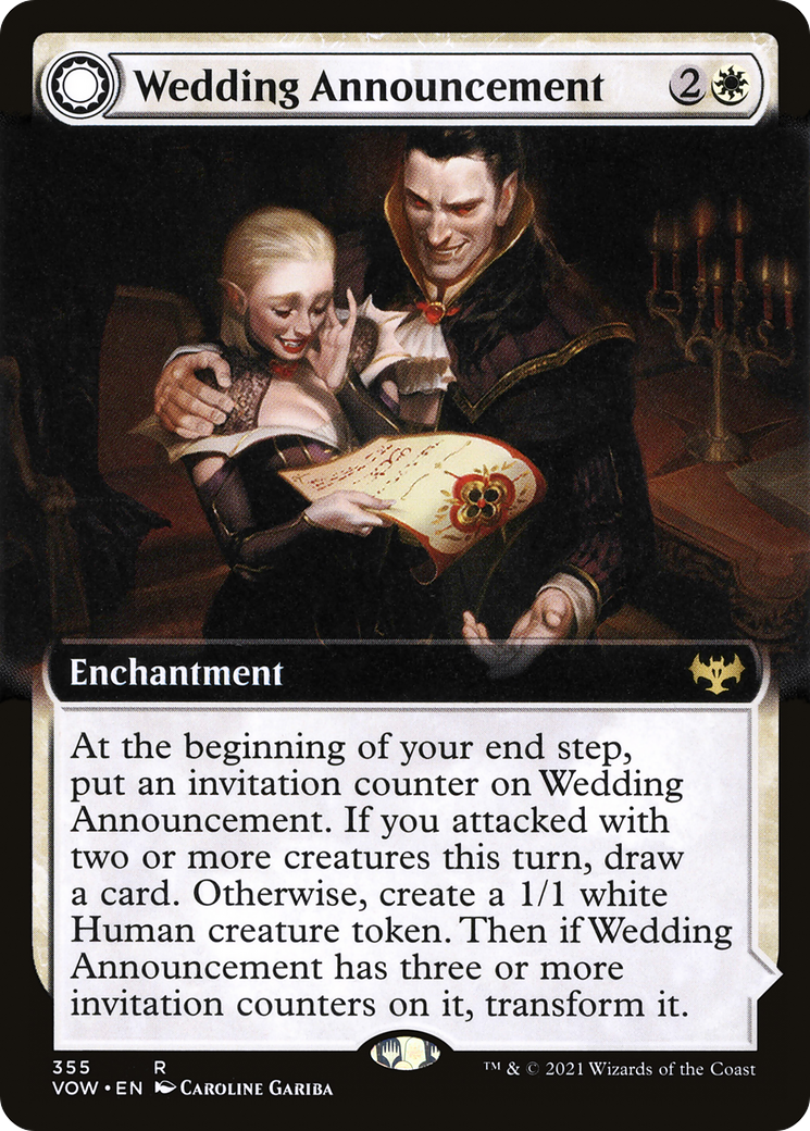 Wedding Announcement // Wedding Festivity (VOW-355) - Innistrad: Crimson Vow: (Extended Art, Double Faced Transform) - Premium MTG Single from Wizards of the Coast - Just $0.27! Shop now at Game Crave Tournament Store