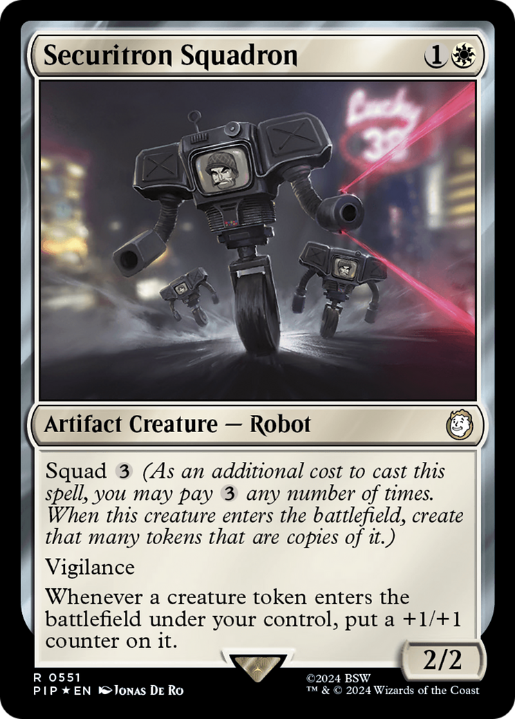 Securitron Squadron (PIP-551) - Fallout Foil - Premium MTG Single from Wizards of the Coast - Just $8.48! Shop now at Game Crave Tournament Store