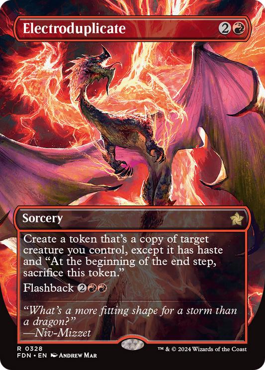 Electroduplicate (FDN-328) - Foundations (Borderless) Foil - Premium MTG Single from Wizards of the Coast - Just $4.14! Shop now at Game Crave Tournament Store