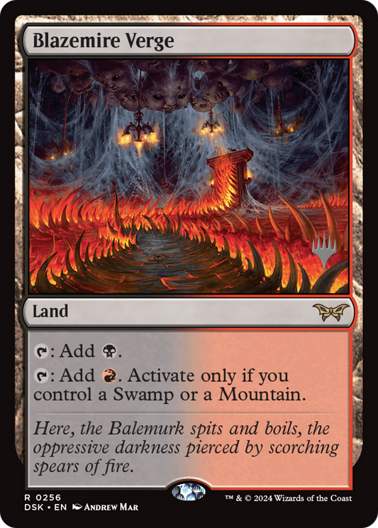 Blazemire Verge (PDSK-256P) - Duskmourn: House of Horror Promos - Premium MTG Single from Wizards of the Coast - Just $5.54! Shop now at Game Crave Tournament Store