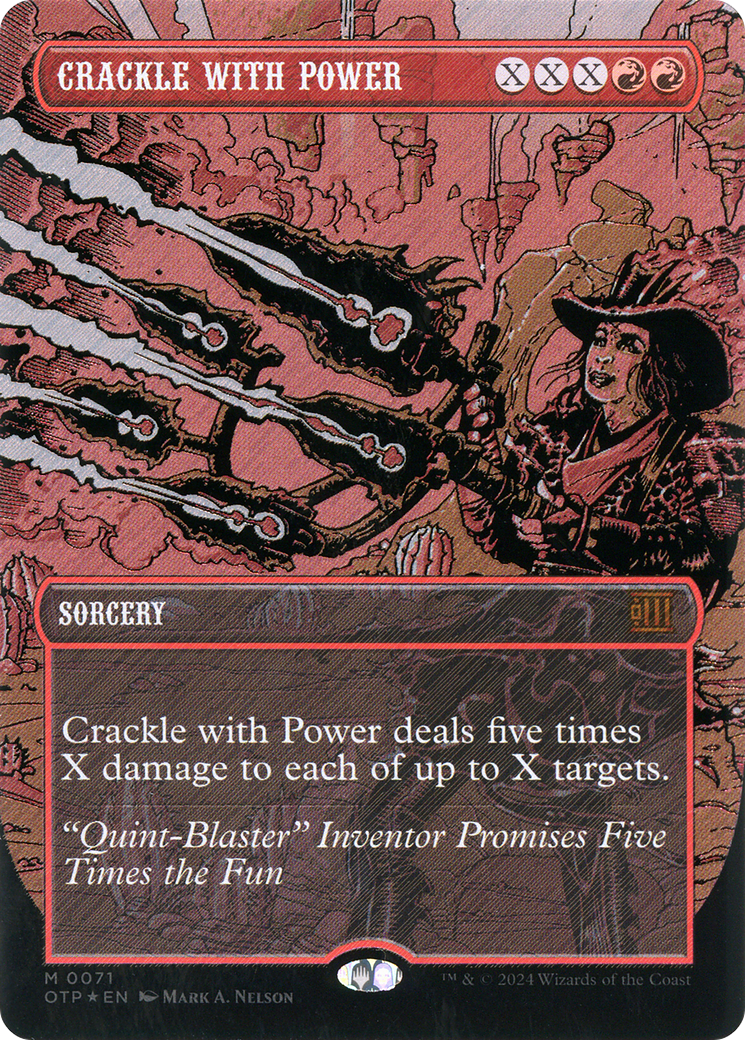 Crackle with Power (OTP-071) - Breaking News: (Extended Art) (Borderless) Foil - Premium MTG Single from Wizards of the Coast - Just $14.65! Shop now at Game Crave Tournament Store