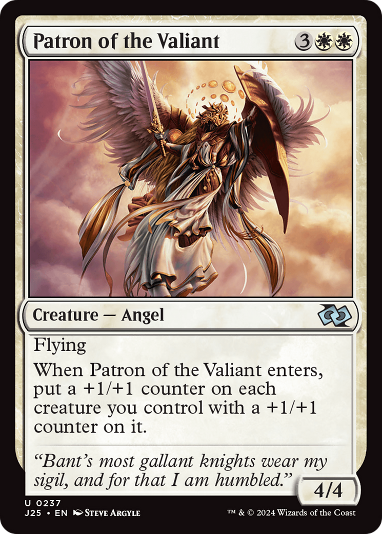 Patron of the Valiant (J25-237) - Foundations Jumpstart - Premium MTG Single from Wizards of the Coast - Just $0.25! Shop now at Game Crave Tournament Store
