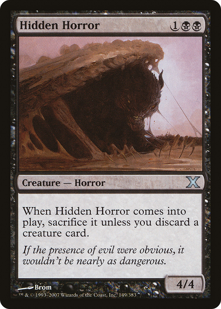Hidden Horror (10E-149) - Tenth Edition Foil