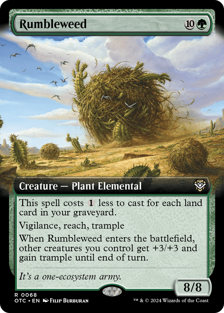 Rumbleweed (OTC-068) - Outlaws of Thunder Junction Commander: (Extended Art) - Premium MTG Single from Wizards of the Coast - Just $0.25! Shop now at Game Crave Tournament Store
