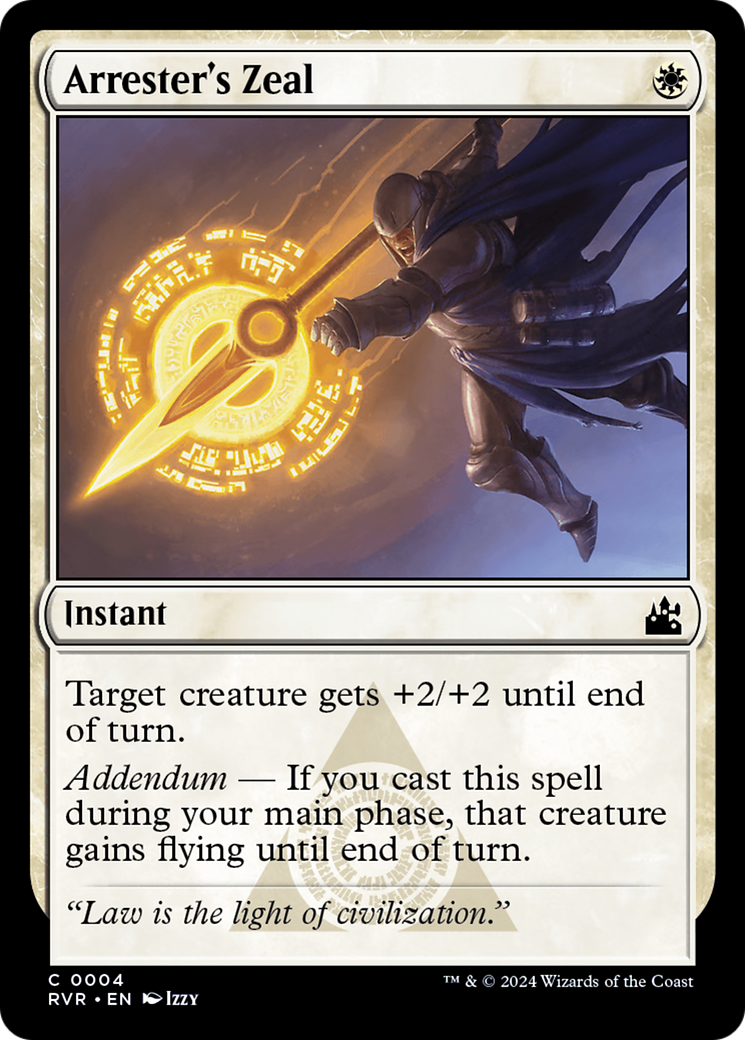 Arrester's Zeal (RVR-004) - Ravnica Remastered Foil - Premium MTG Single from Wizards of the Coast - Just $0.25! Shop now at Game Crave Tournament Store