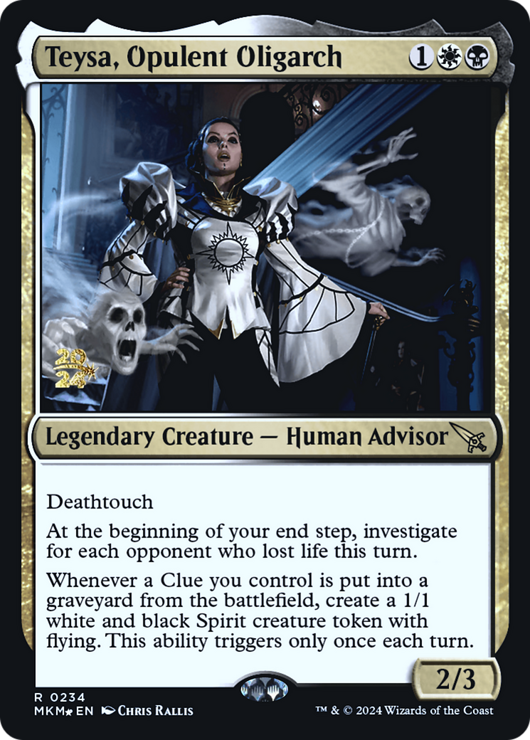 Teysa, Opulent Oligarch (PMKM-234S) - Murders at Karlov Manor Promos Foil - Premium MTG Single from Wizards of the Coast - Just $0.73! Shop now at Game Crave Tournament Store