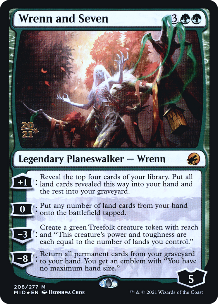 Wrenn and Seven (PMID-208S) - Innistrad: Midnight Hunt Promos Foil - Premium MTG Single from Wizards of the Coast - Just $2.29! Shop now at Game Crave Tournament Store