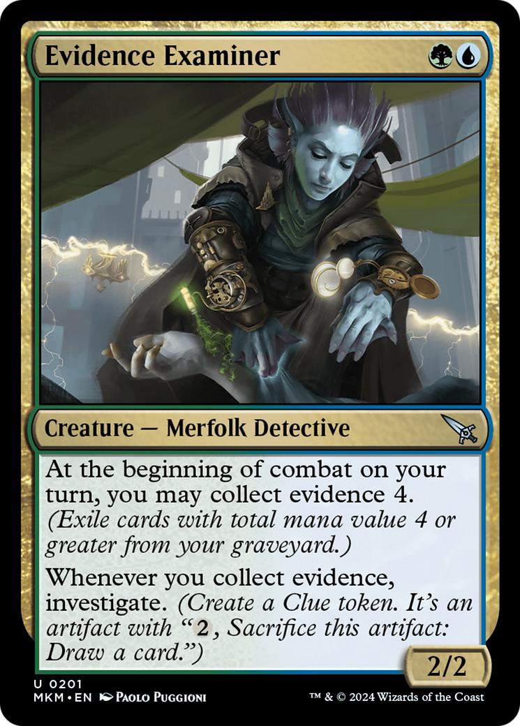 Evidence Examiner (MKM-201) - Murders at Karlov Manor - Premium MTG Single from Wizards of the Coast - Just $0.25! Shop now at Game Crave Tournament Store
