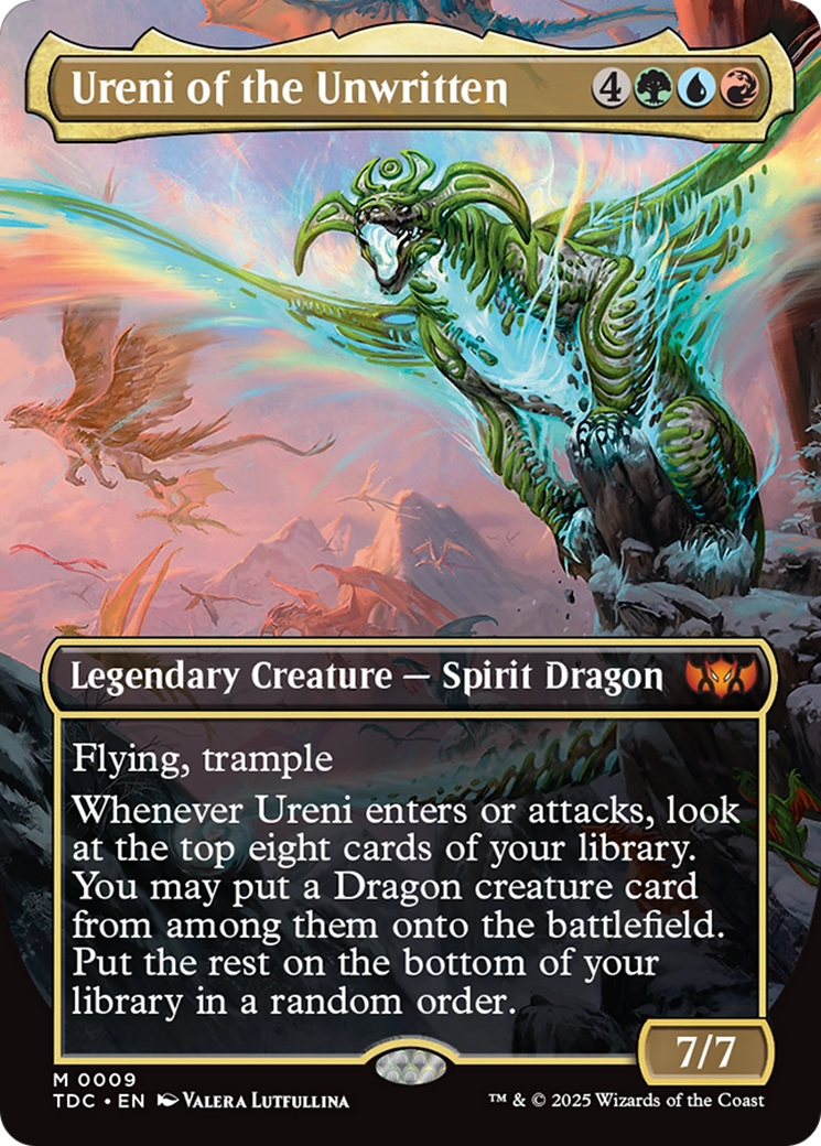 Ureni of the Unwritten (TDC-009) - Tarkir: Dragonstorm Commander (Borderless) Foil - Premium MTG Single from Wizards of the Coast - Just $4.99! Shop now at Game Crave Tournament Store