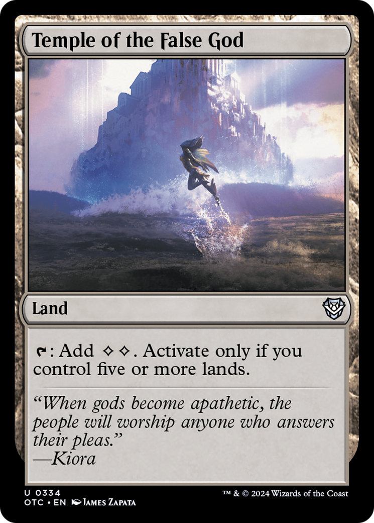 Temple of the False God (OTC-334) - Outlaws of Thunder Junction Commander - Premium MTG Single from Wizards of the Coast - Just $0.25! Shop now at Game Crave Tournament Store