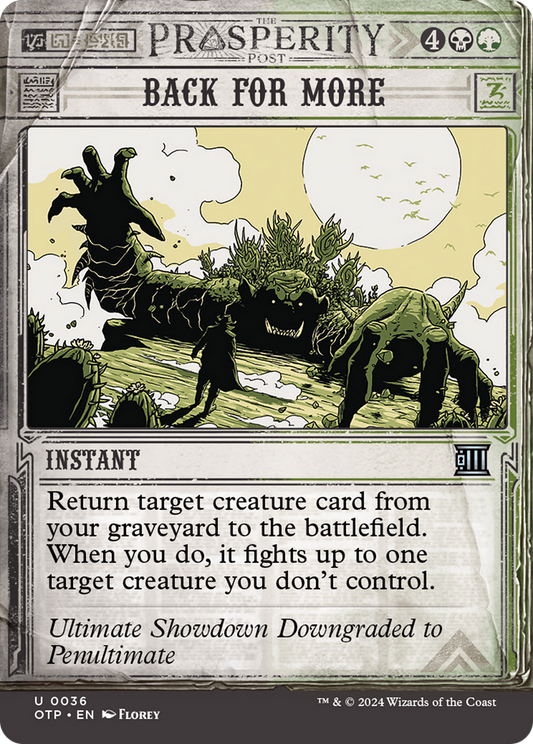 Back for More (OTP-036) - Breaking News: (Showcase) (Borderless) - Premium MTG Single from Wizards of the Coast - Just $0.26! Shop now at Game Crave Tournament Store