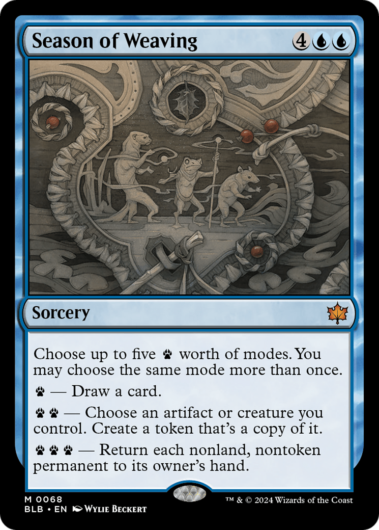 Season of Weaving (BLB-068) - Bloomburrow Foil - Premium MTG Single from Wizards of the Coast - Just $2.78! Shop now at Game Crave Tournament Store