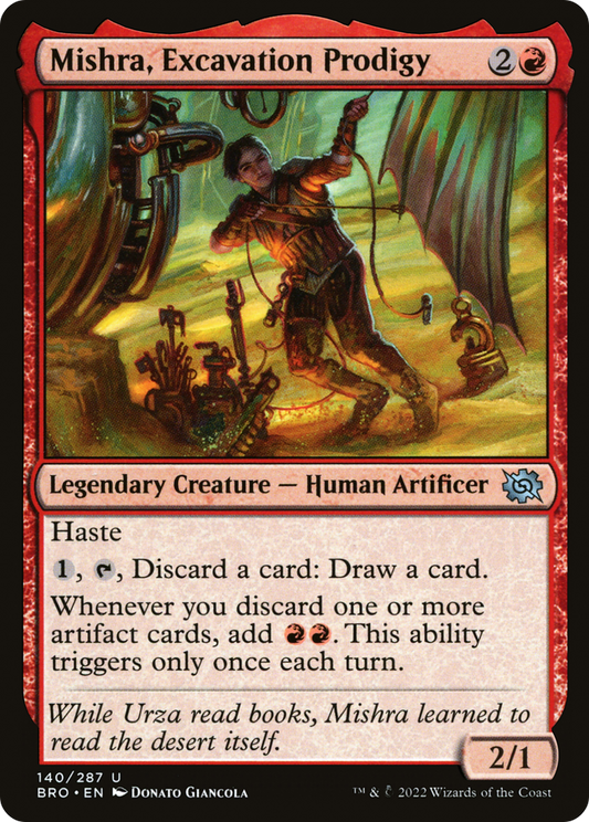 Mishra, Excavation Prodigy (BRO-140) - The Brothers' War - Premium MTG Single from Wizards of the Coast - Just $0.25! Shop now at Game Crave Tournament Store