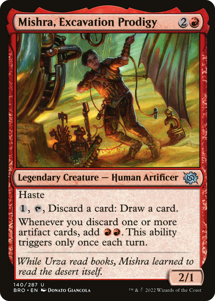 Mishra, Excavation Prodigy (BRO-140) - The Brothers' War Foil - Premium MTG Single from Wizards of the Coast - Just $0.25! Shop now at Game Crave Tournament Store