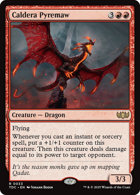 Caldera Pyremaw (TDC-033) - Tarkir: Dragonstorm Commander - Premium MTG Single from Wizards of the Coast - Just $0.32! Shop now at Game Crave Tournament Store