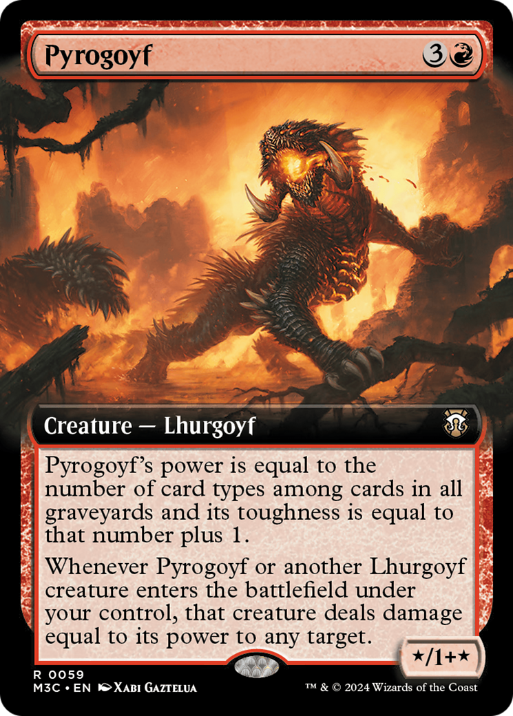 Pyrogoyf (M3C-059) - Modern Horizons 3 Commander: (Extended Art) Foil - Premium MTG Single from Wizards of the Coast - Just $0.54! Shop now at Game Crave Tournament Store