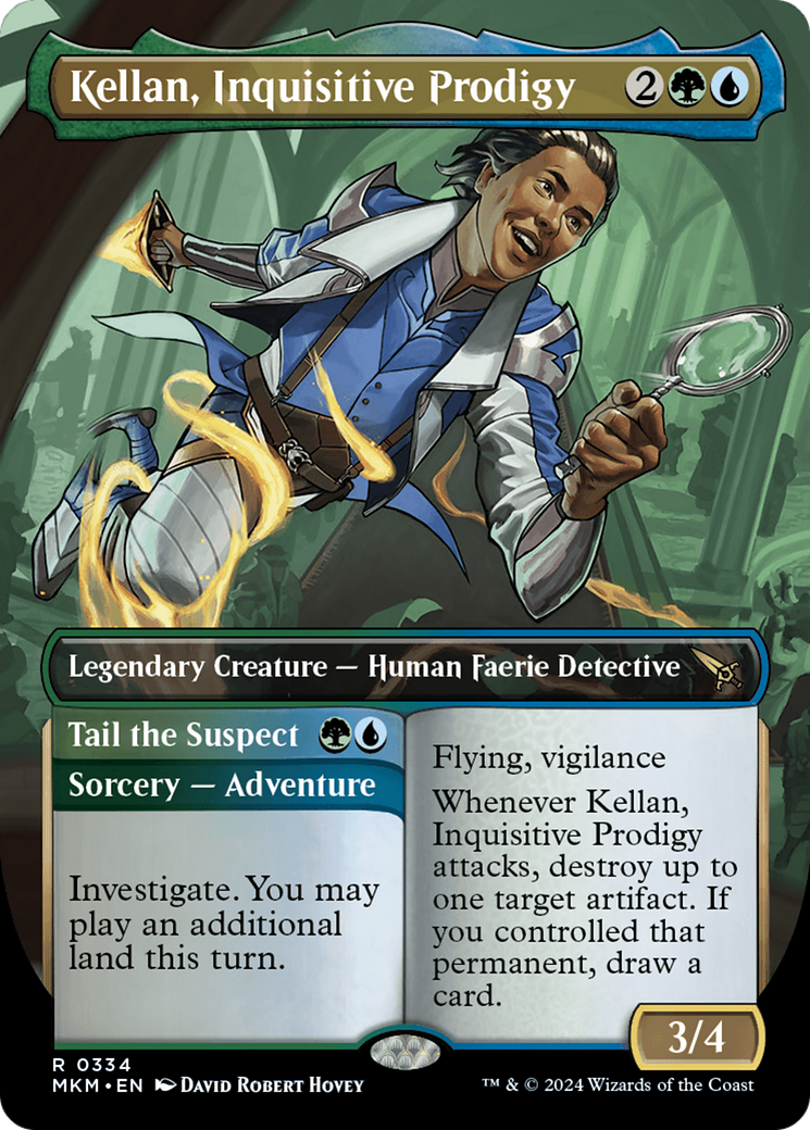 Kellan, Inquisitive Prodigy // Tail the Suspect (MKM-334) - Murders at Karlov Manor (Borderless) Foil - Premium MTG Single from Wizards of the Coast - Just $0.38! Shop now at Game Crave Tournament Store