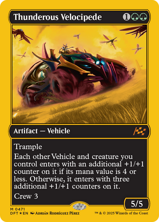 Thunderous Velocipede (First-Place Foil) (DFT-471) - Aetherdrift - Premium MTG Single from Wizards of the Coast - Just $1.17! Shop now at Game Crave Tournament Store