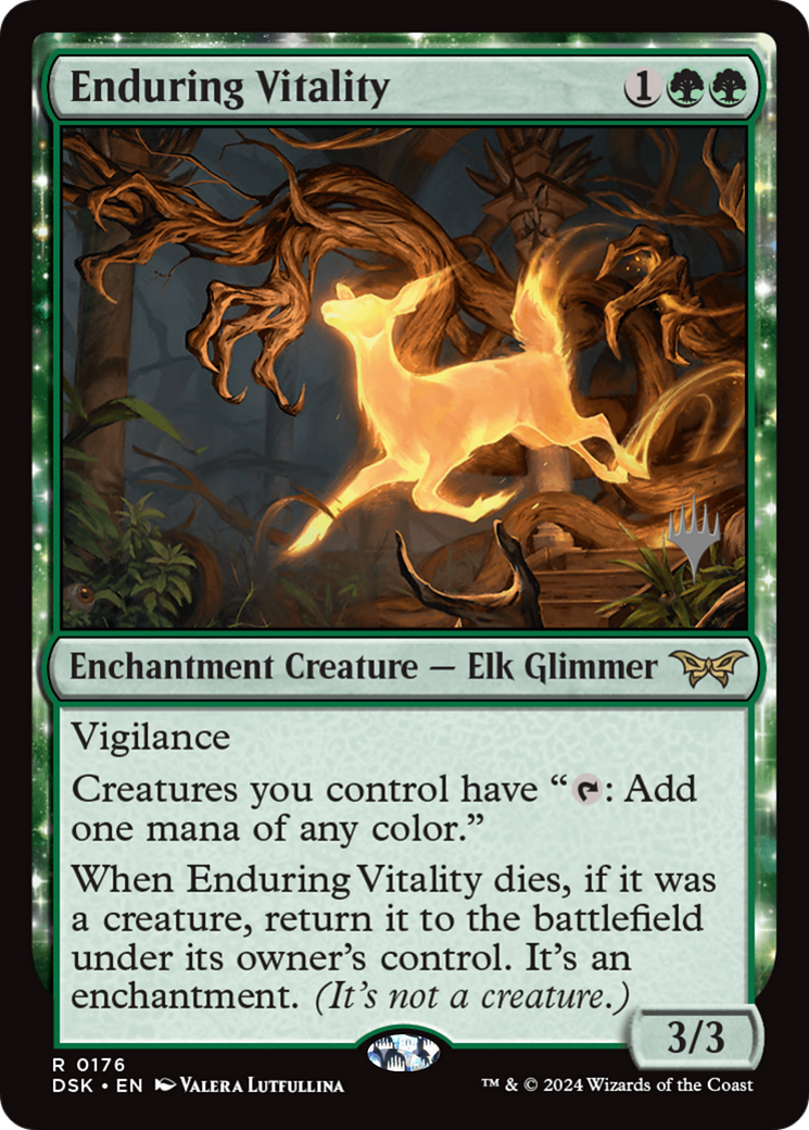 Enduring Vitality (PDSK-176P) - Duskmourn: House of Horror Promos Foil - Premium MTG Single from Wizards of the Coast - Just $4.76! Shop now at Game Crave Tournament Store