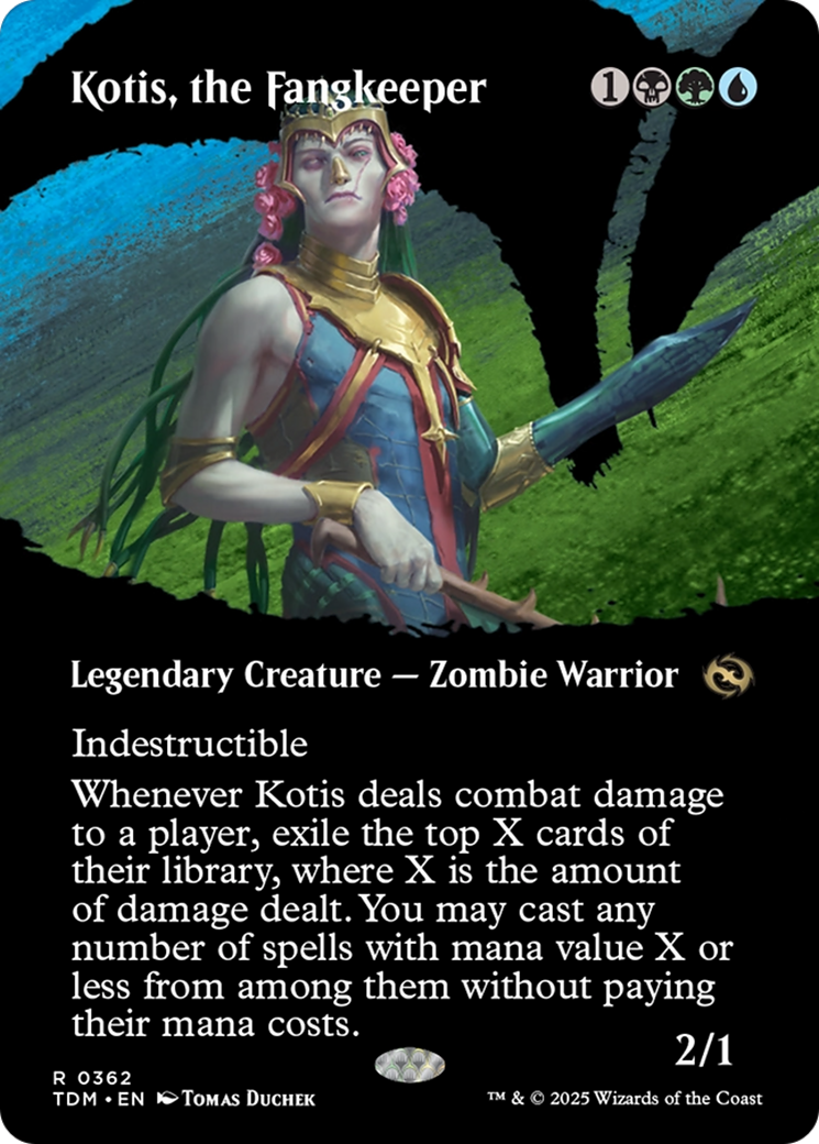 Kotis, the Fangkeeper (Borderless) (TDM-362) - Tarkir: Dragonstorm Foil - Premium MTG Single from Wizards of the Coast - Just $0.40! Shop now at Game Crave Tournament Store