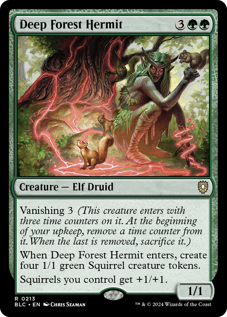 Deep Forest Hermit (BLC-213) - Bloomburrow Commander - Premium MTG Single from Wizards of the Coast - Just $0.26! Shop now at Game Crave Tournament Store