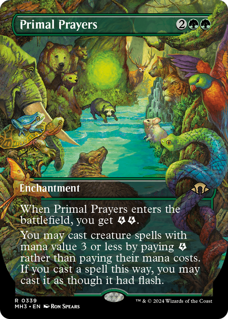 Primal Prayers (MH3-339) - Modern Horizons 3 (Borderless) - Premium MTG Single from Wizards of the Coast - Just $0.78! Shop now at Game Crave Tournament Store